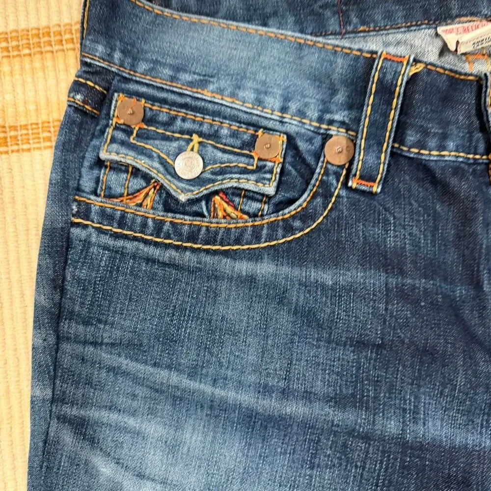 True-religion Men's Blue and Navy Jeans